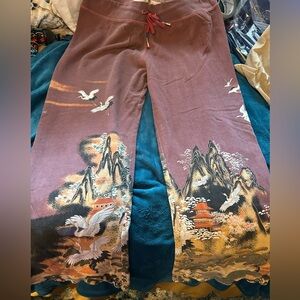 Paparazzi Mauve and Cream Pants